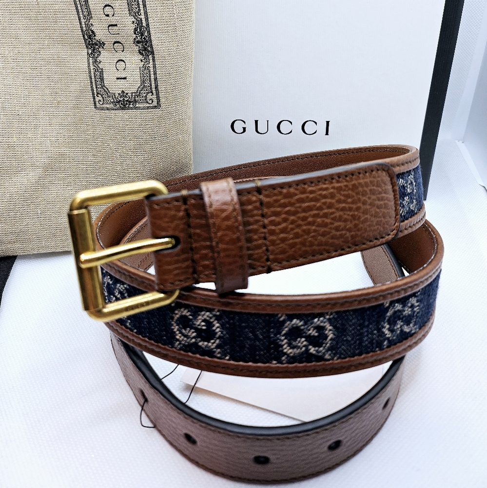 New Gucci Denim Belt